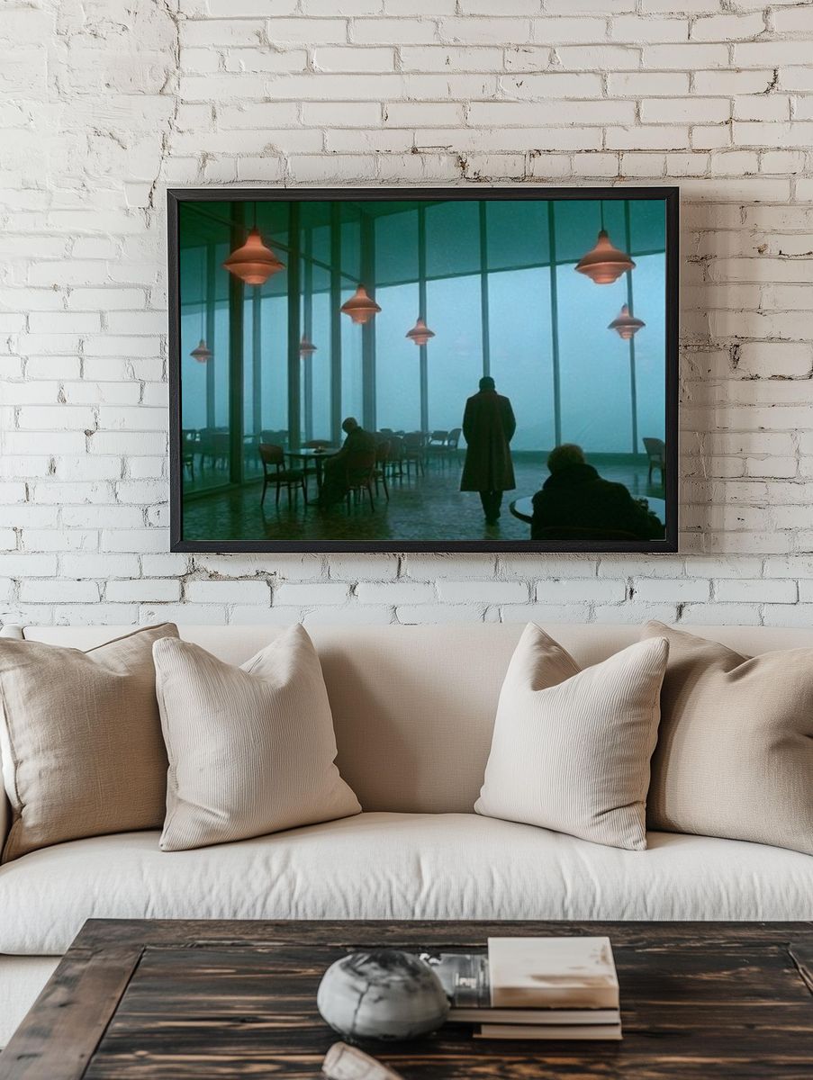 Foggy Café Interior Photography Poster. room preview