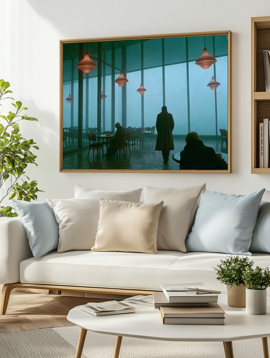 Foggy Café Interior Photography Poster. — room view 2