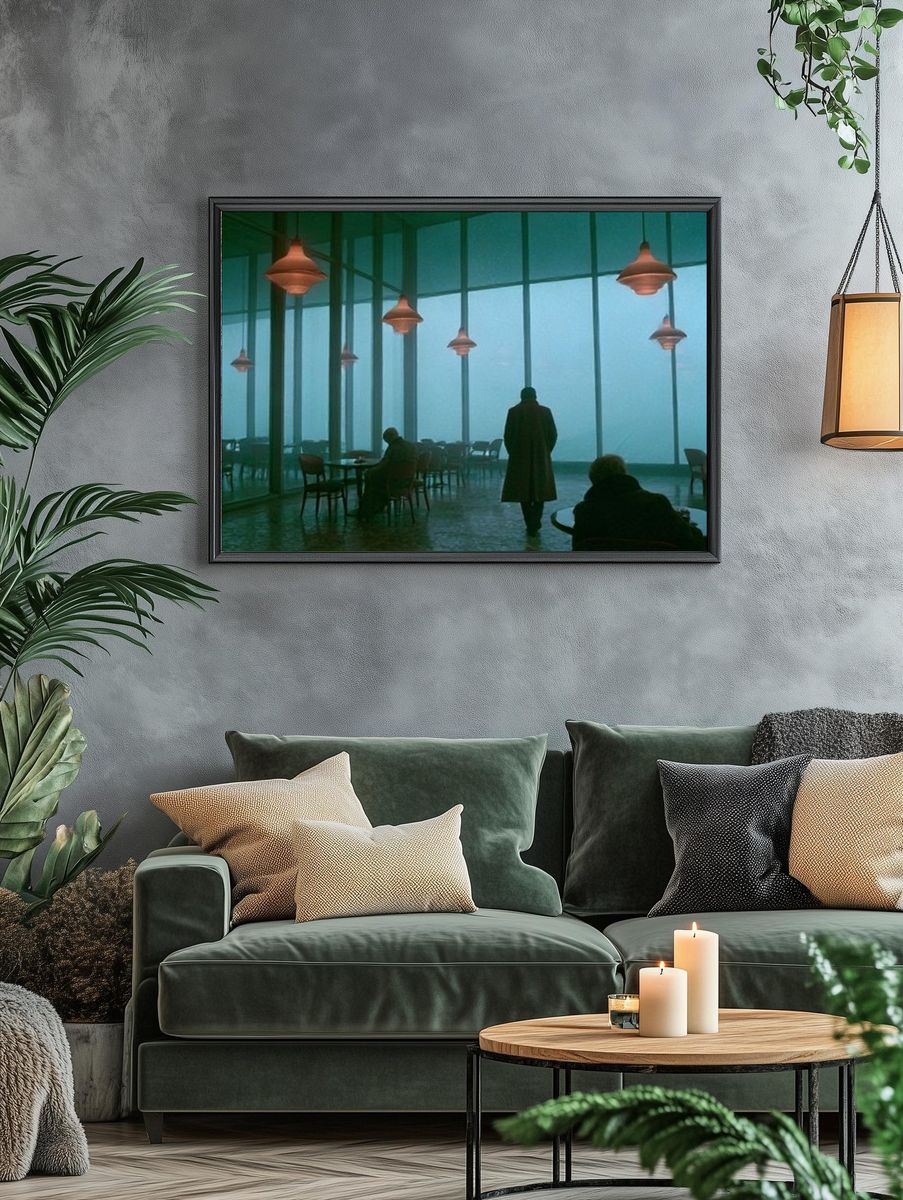 Foggy Café Interior Photography Poster. — room view 4