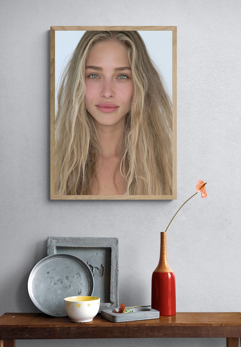 Blonde Portrait Photography Poster. — room view 3