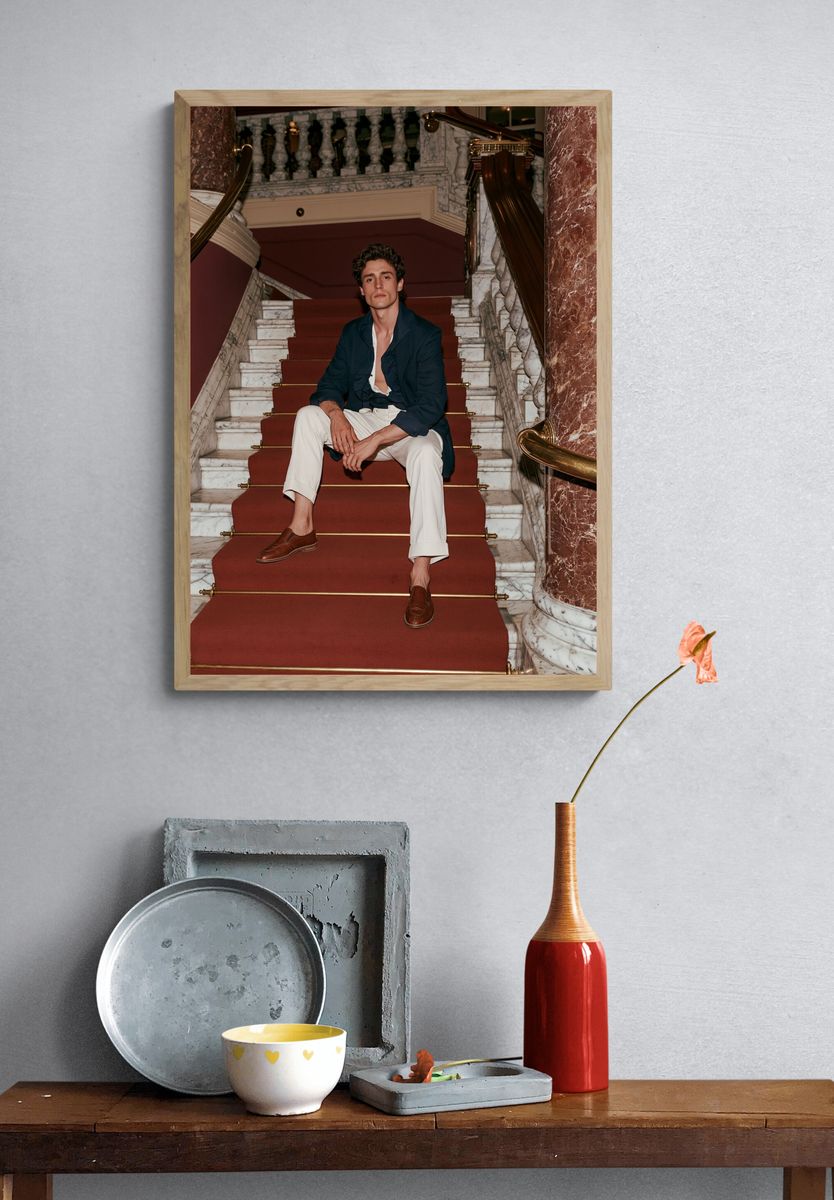 Elegant Staircase Portrait Print. — room view 3