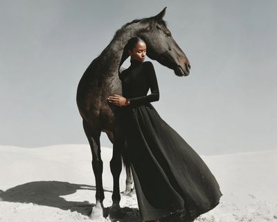 Horse and Woman Fashion Poster. poster