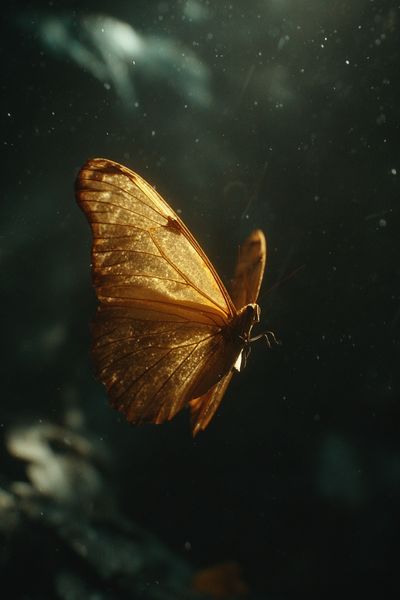 Golden Butterfly Photography Poster. poster print