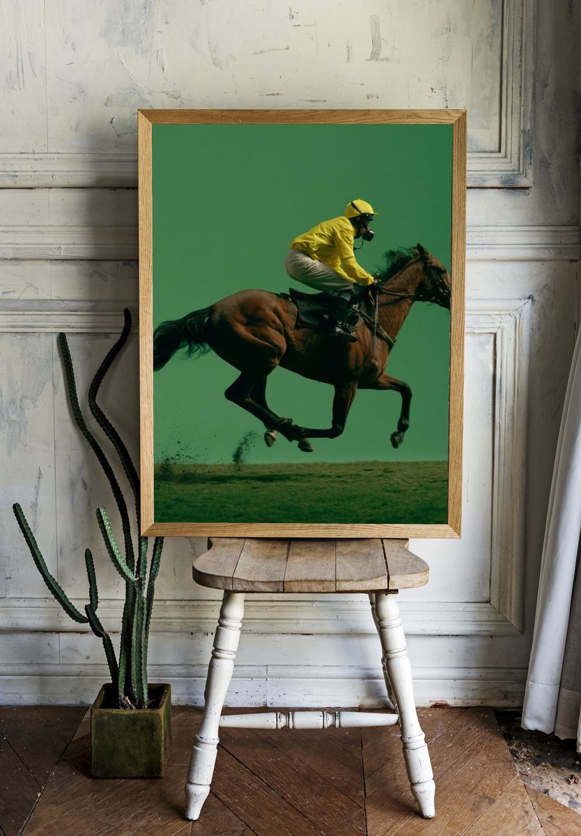 Horse Racing Jump Photography Poster. — room view 1