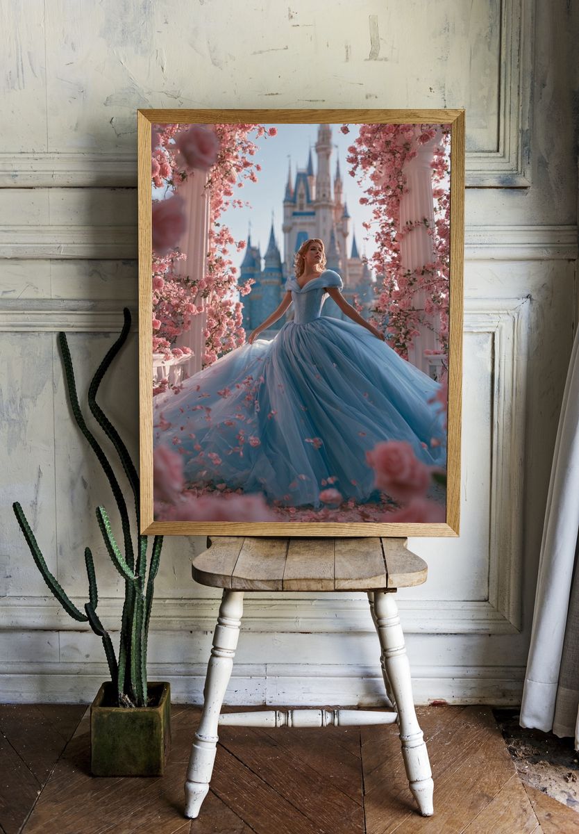 Cinderella Castle Garden Portrait Poster. room preview