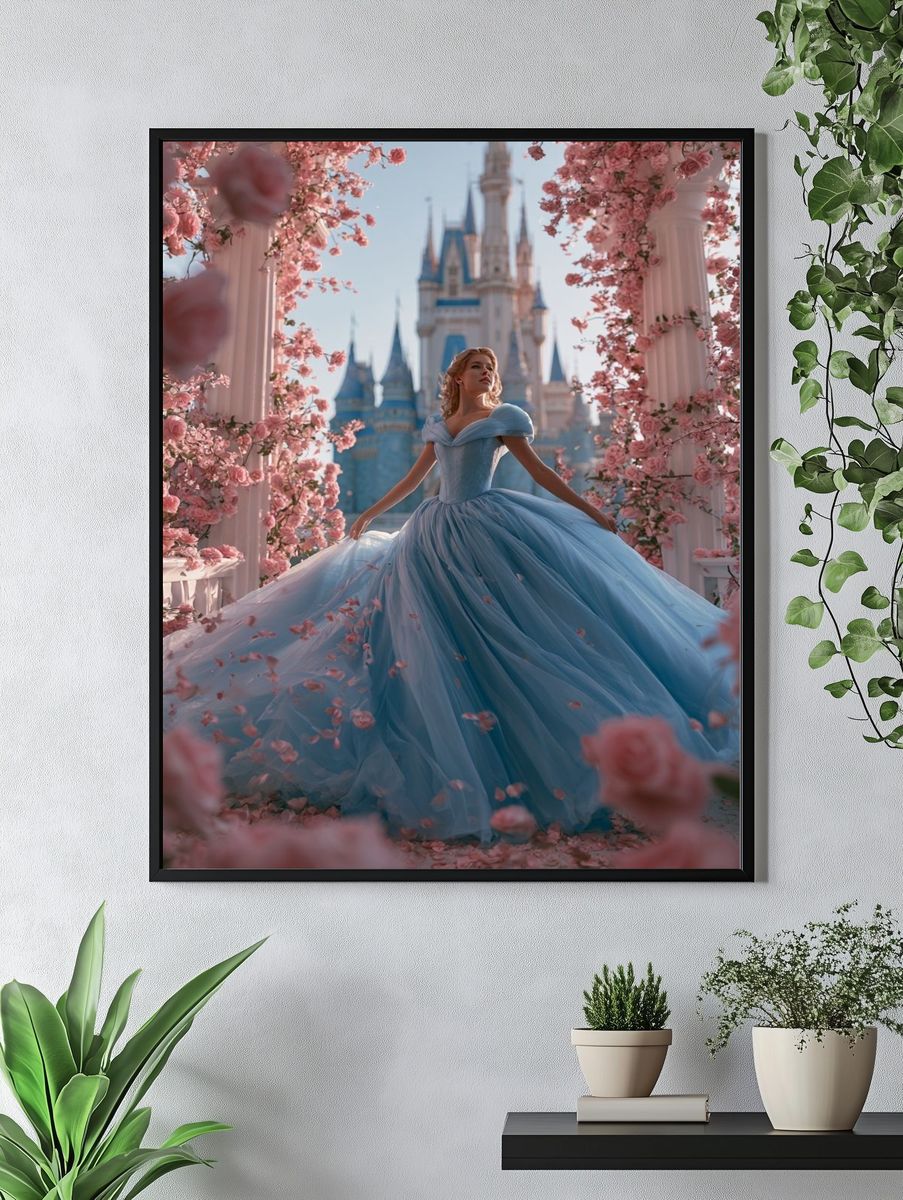 Cinderella Castle Garden Portrait Poster. — room view 4