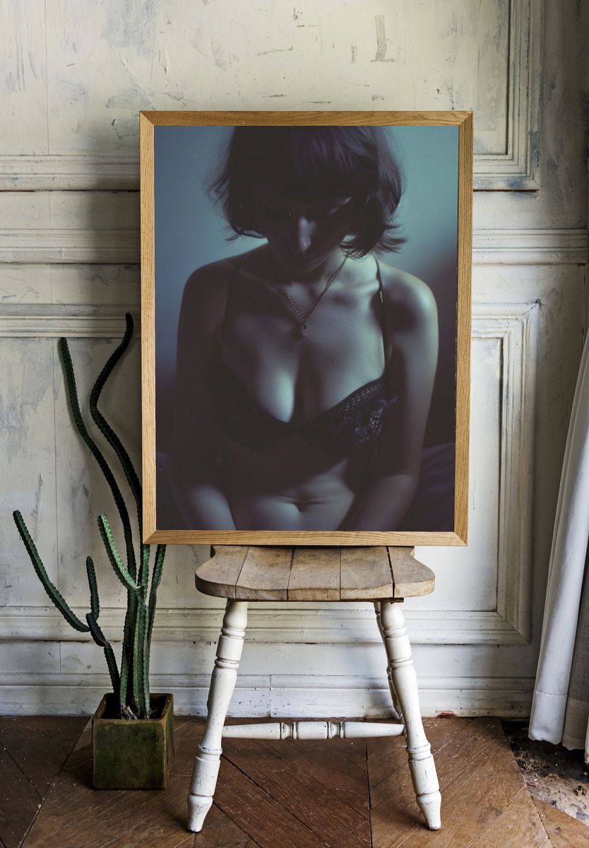 Moody Portrait Photography Poster. room preview