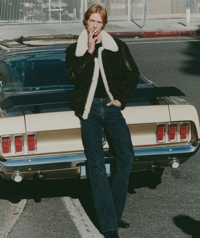 Vintage Mustang Street Portrait Poster.