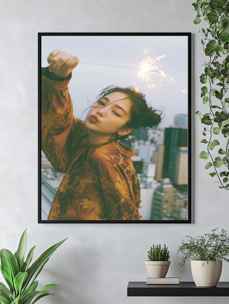 Gothic Cosplay Portrait Print. — room view 4