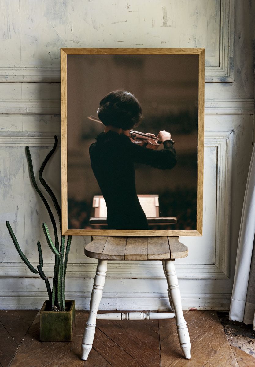Violinist on Stage Photography Poster. room preview