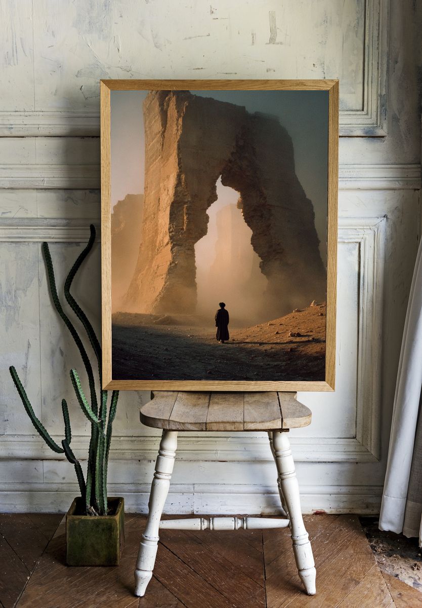 Desert Monolith Photography Poster. — room view 1