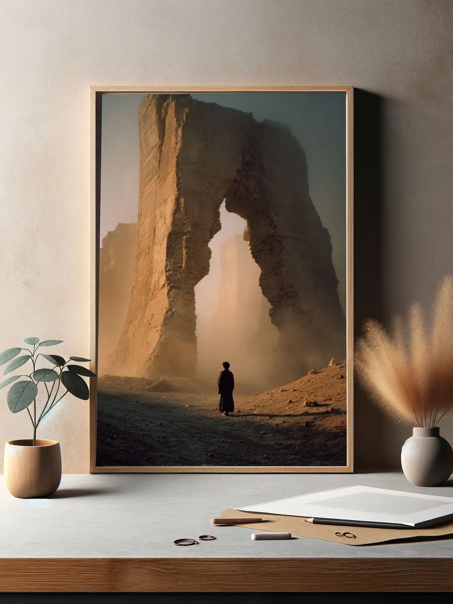 Desert Monolith Photography Poster. — room view 2