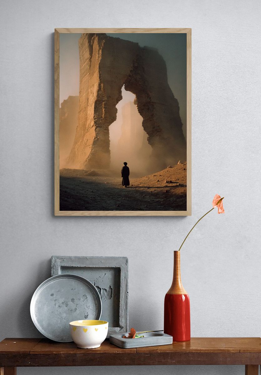 Desert Monolith Photography Poster. — room view 3