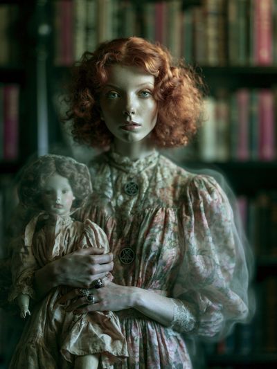 Ghostly Doll Portrait Poster.