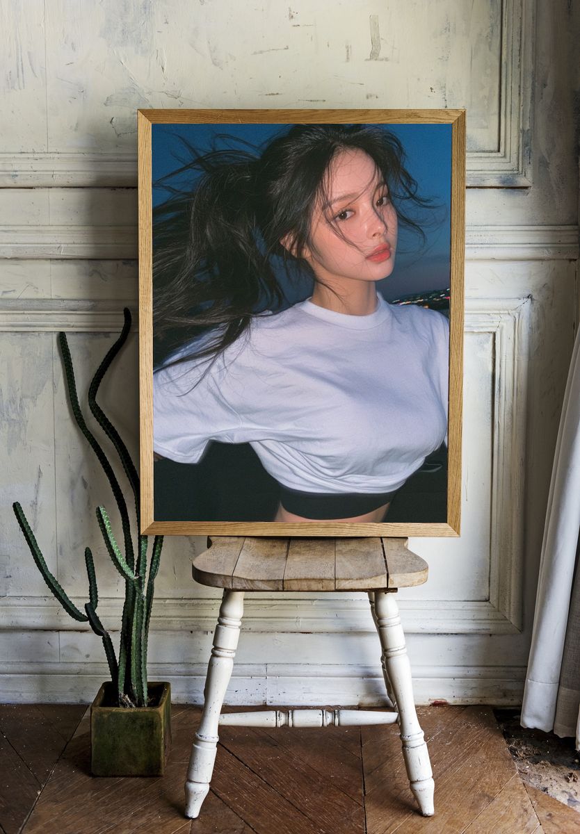 Windblown Portrait Photography Poster. room preview