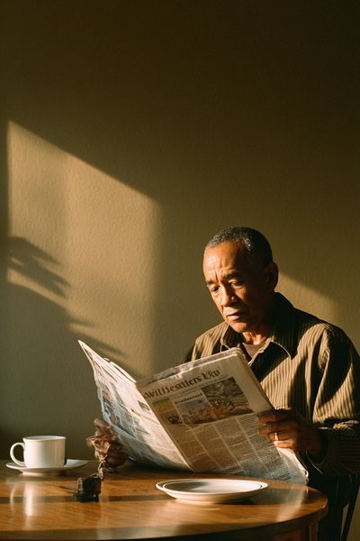 Sunlit Morning Reader Photography Poster. poster