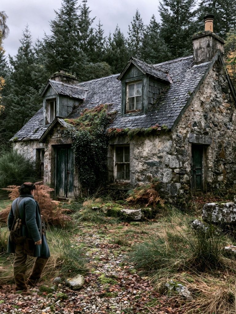 Forest Cottage Photography Poster. poster detail
