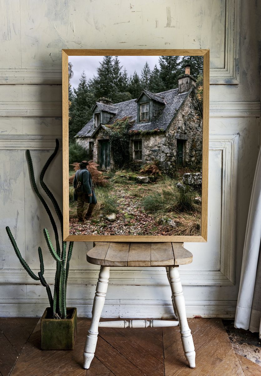 Forest Cottage Photography Poster. room preview