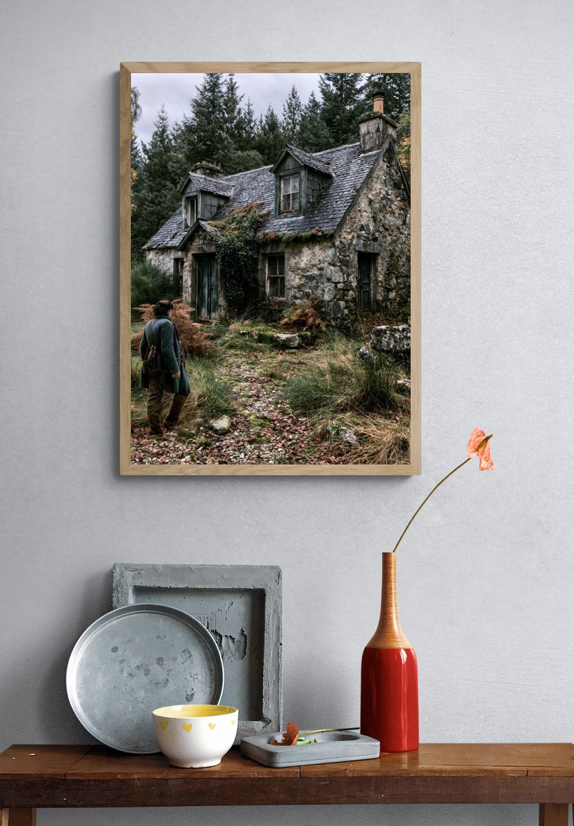 Forest Cottage Photography Poster. — room view 3