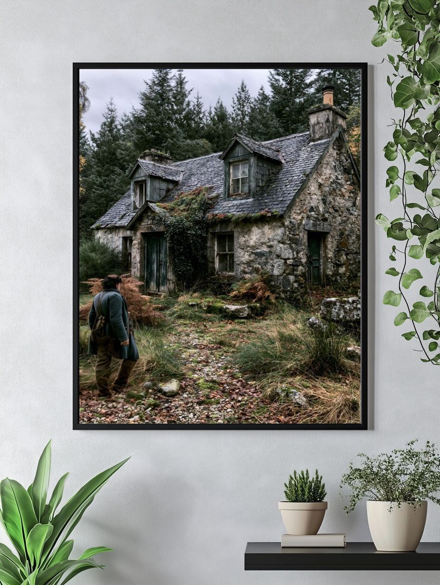 Forest Cottage Photography Poster. — room view 4