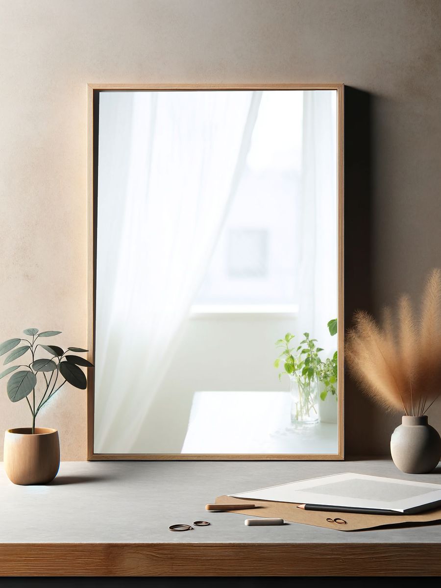 Sunlit Window Herbs Photography Print. — room view 2