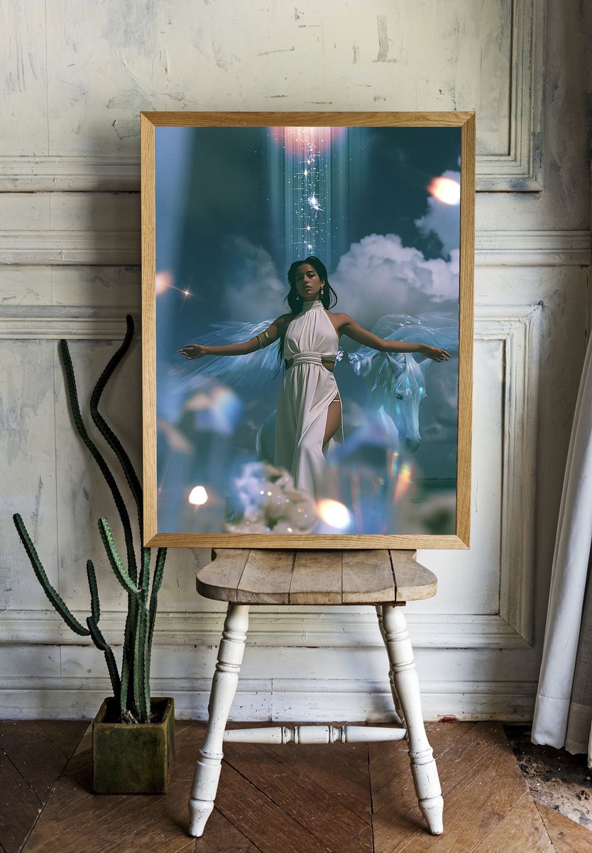 Celestial Dream Portrait Print. room preview