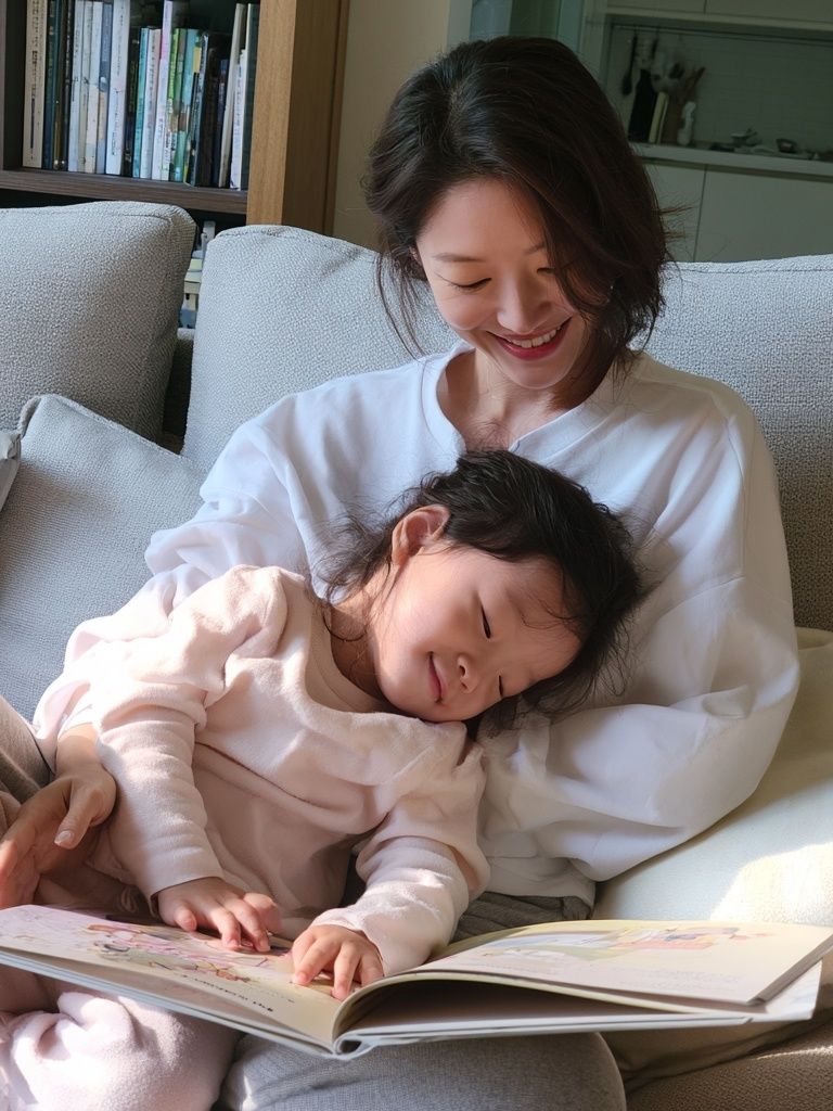 Mother and Child Reading Poster. poster detail