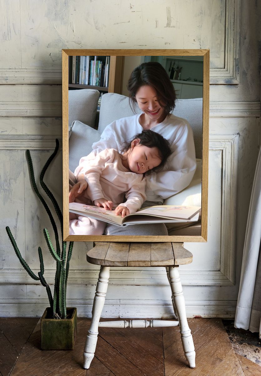 Mother and Child Reading Poster. room preview