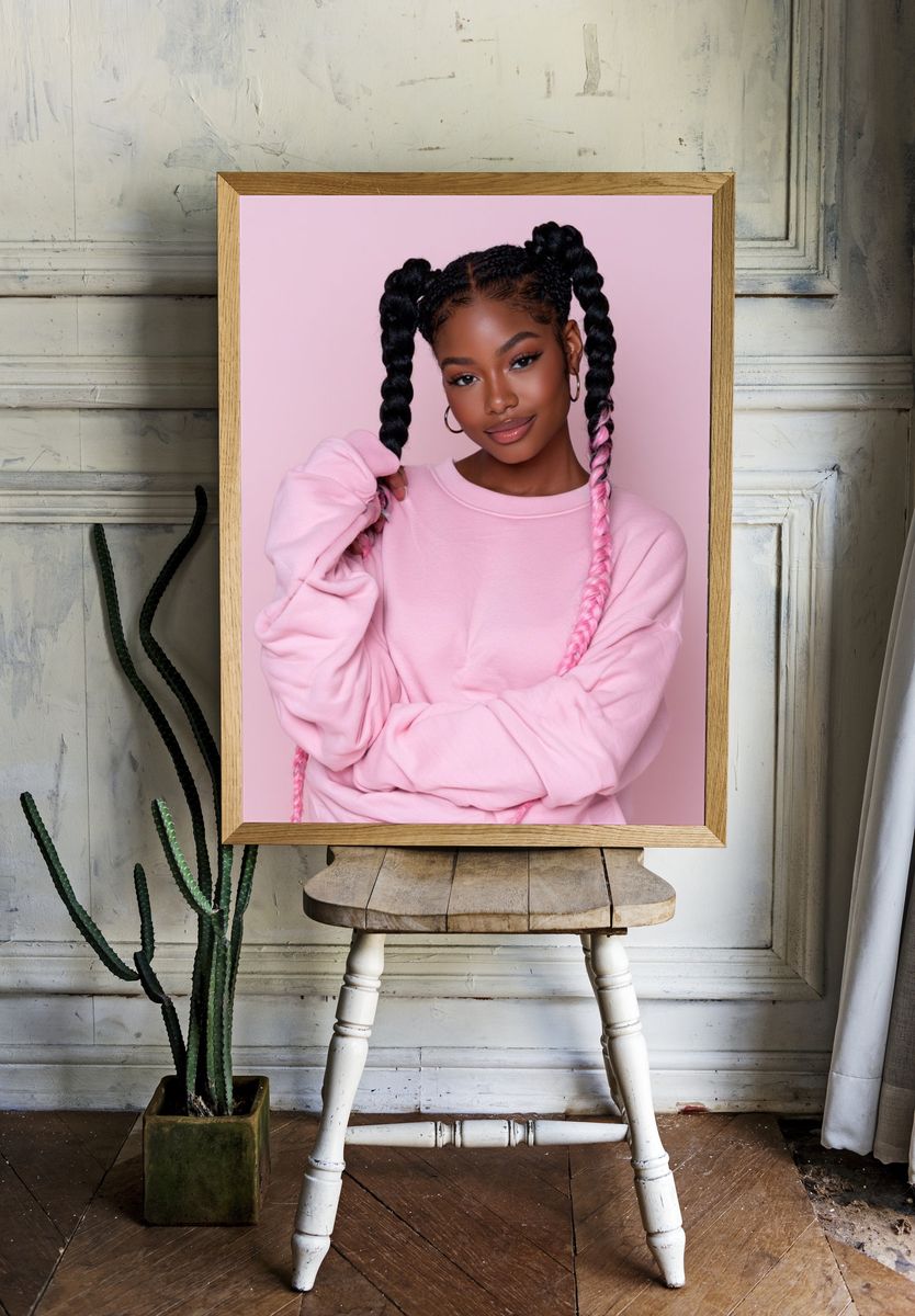 Pink Portrait Photography Poster. room preview
