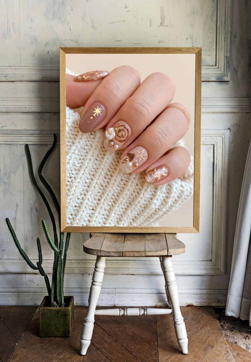 Winter Nail Art Photography Poster. room preview
