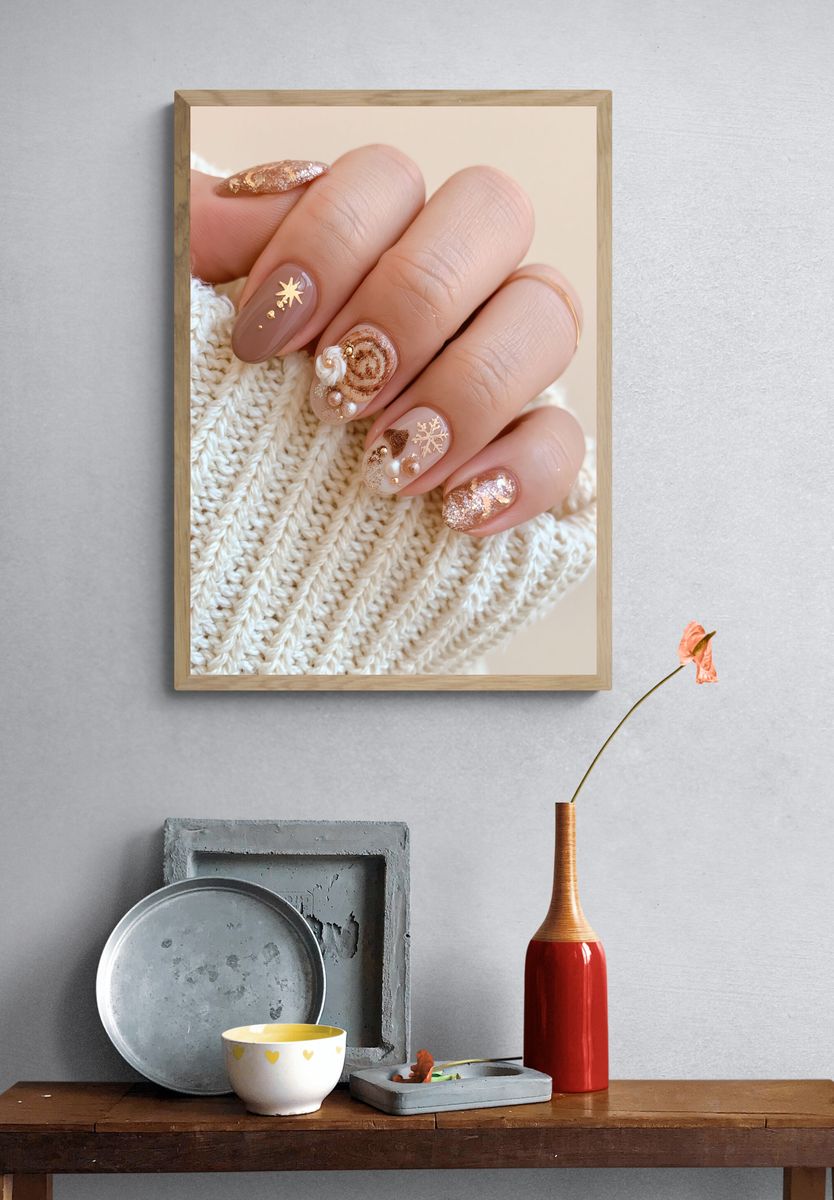 Winter Nail Art Photography Poster. — room view 3