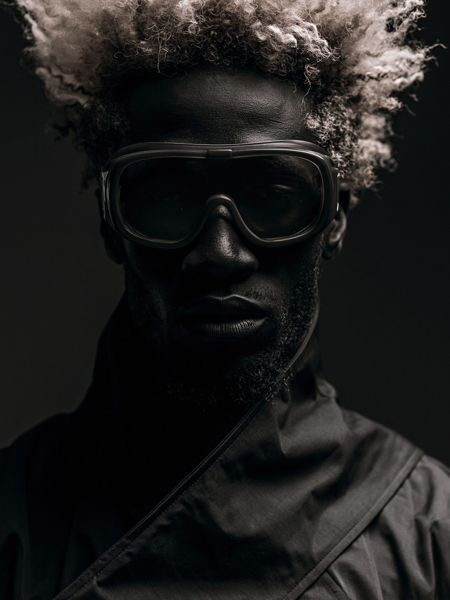 Moody Goggle Portrait Poster. poster — photography art