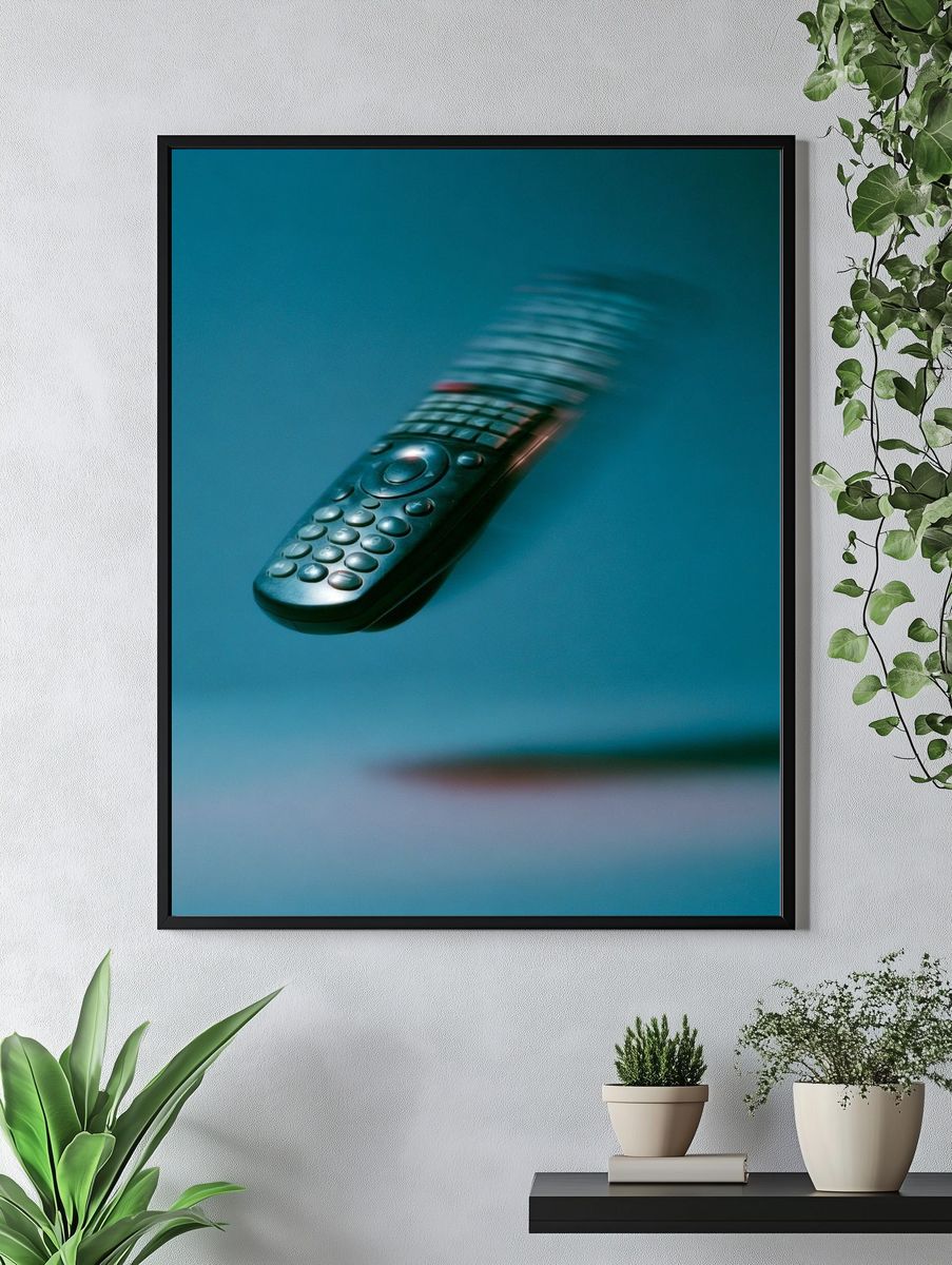 Floating Remote Control Photography Poster. — room view 4
