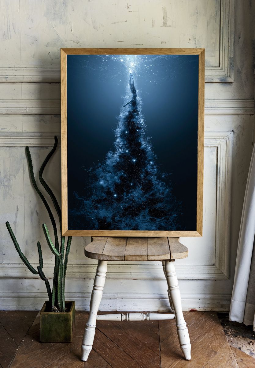 Underwater Ascension Photography Poster. room preview