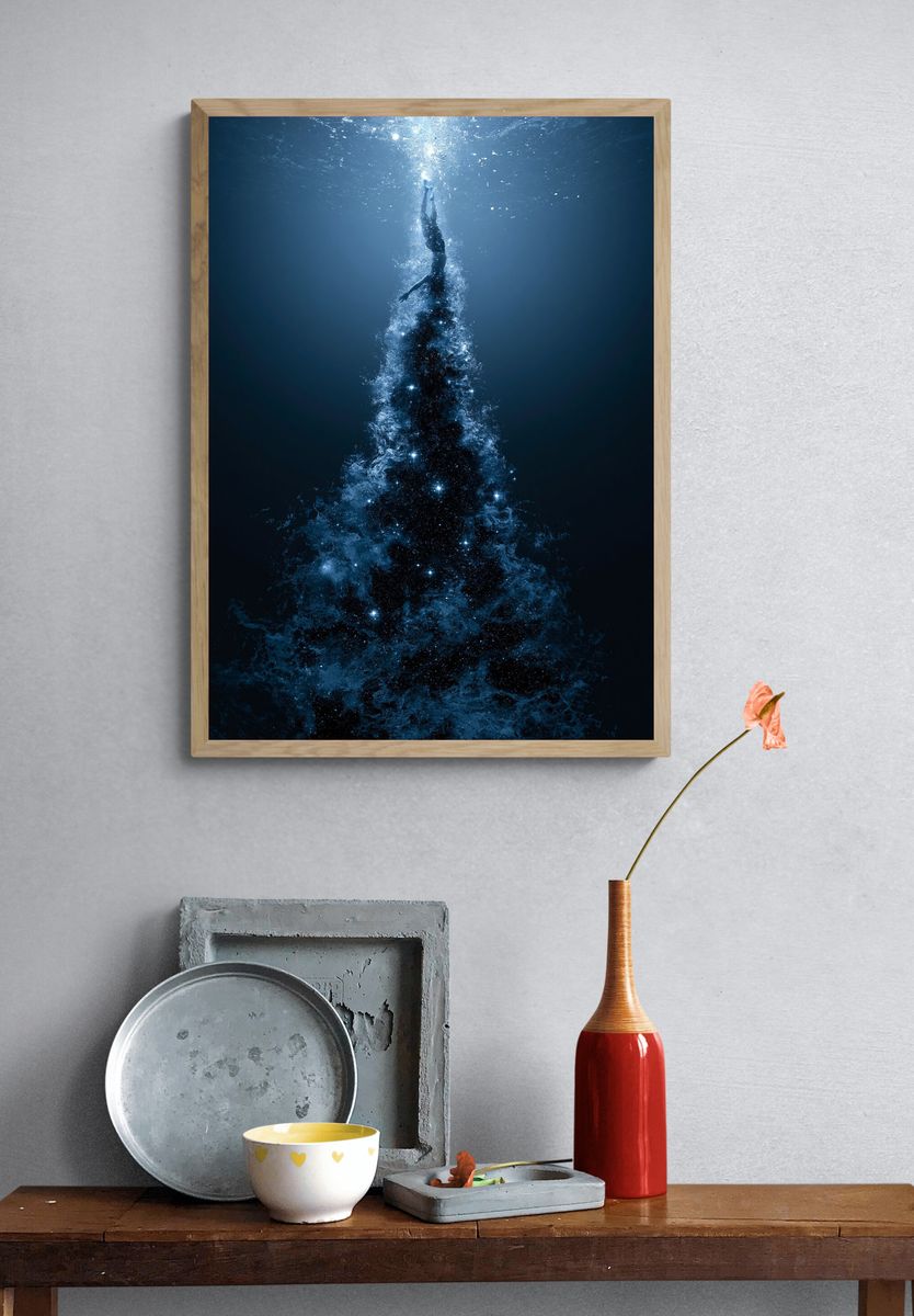 Underwater Ascension Photography Poster. — room view 3
