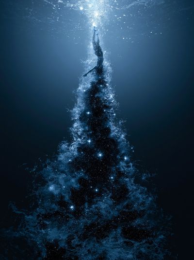 Underwater Ascension Photography Poster.