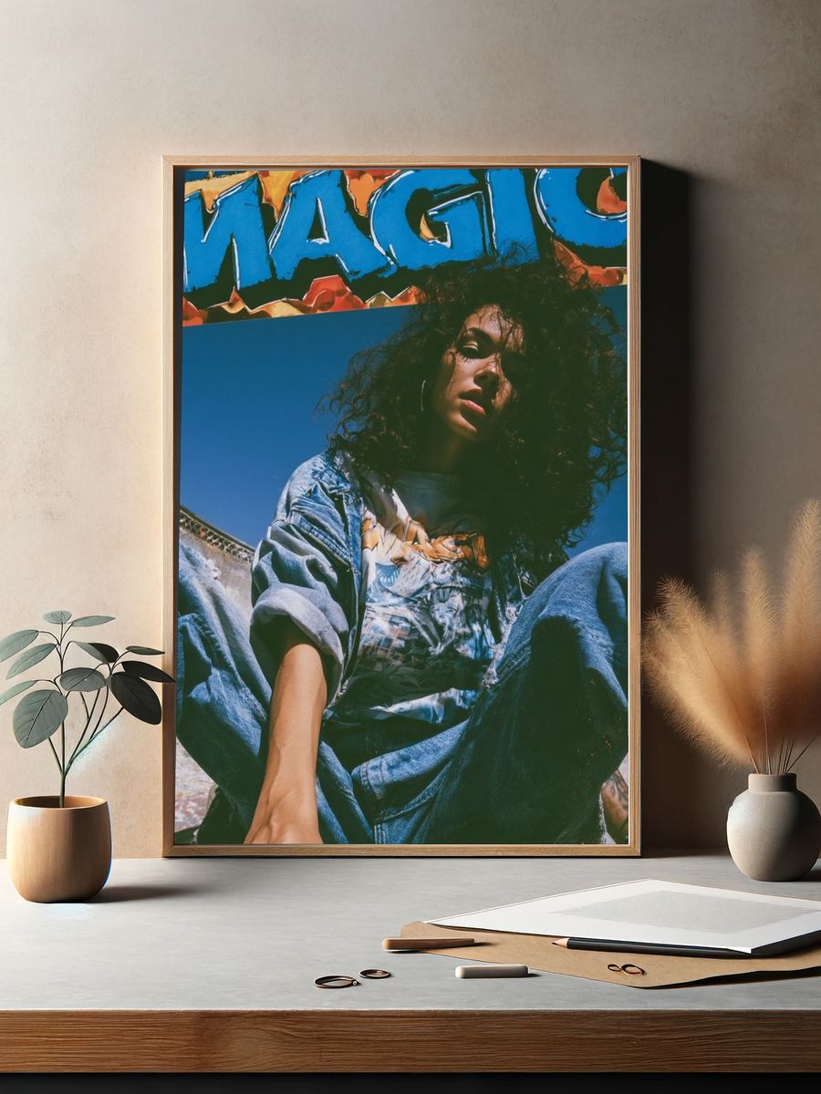 Urban Graffiti Portrait Photography Poster. — room view 2