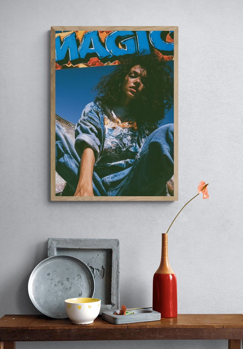 Urban Graffiti Portrait Photography Poster. — room view 3