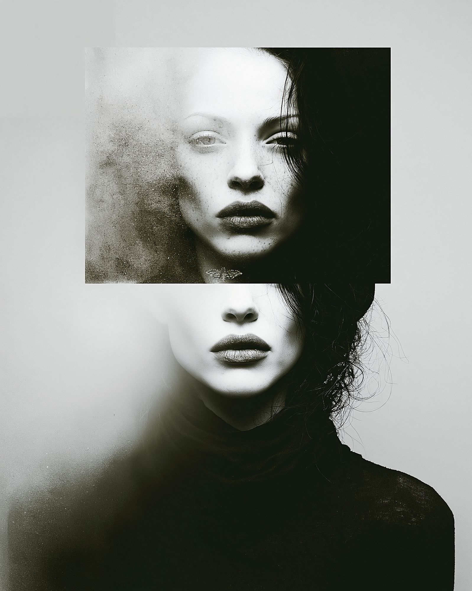 Surreal Monochrome Portrait Print. poster — photography art