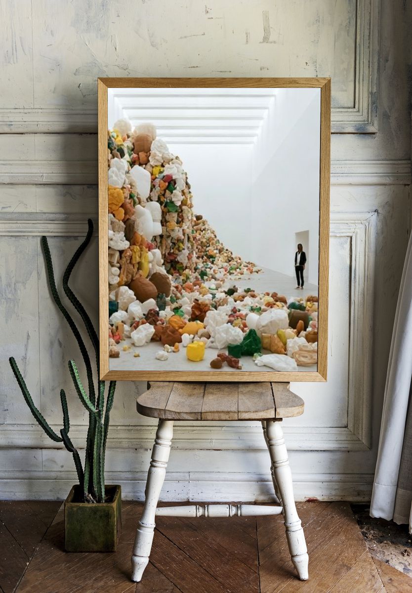 Plastic Waste Installation Photography Poster. — room view 1