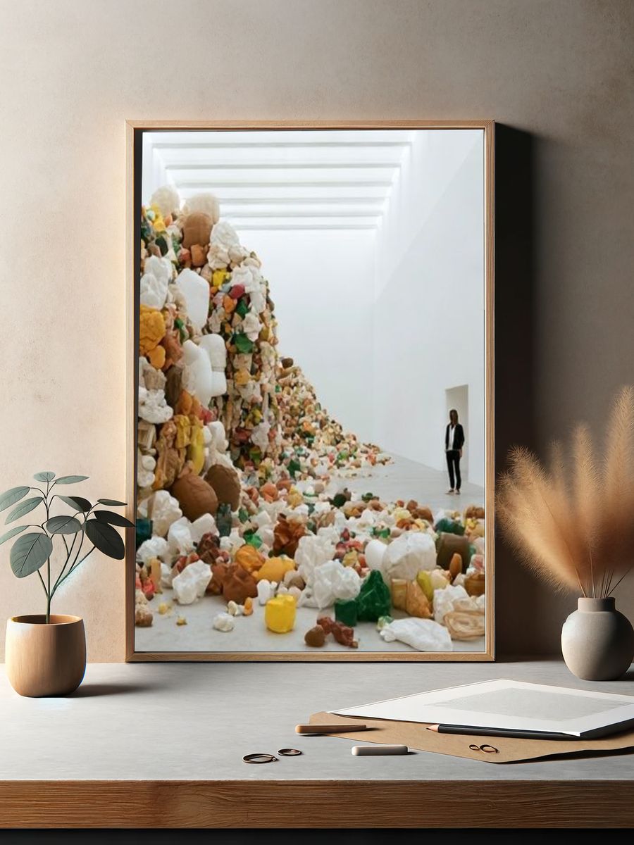 Plastic Waste Installation Photography Poster. — room view 2
