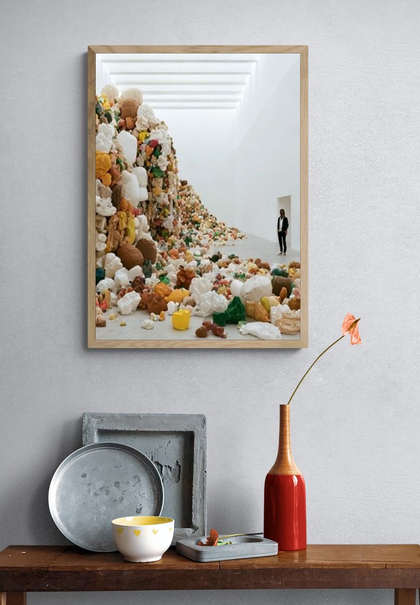 Plastic Waste Installation Photography Poster. — room view 3