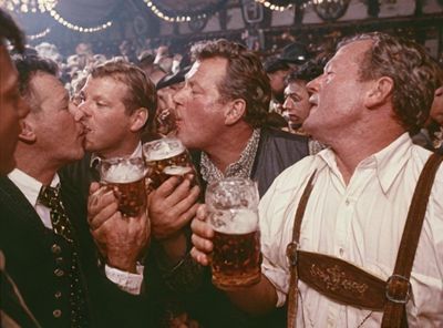 Beer Hall Kiss Photography Poster.