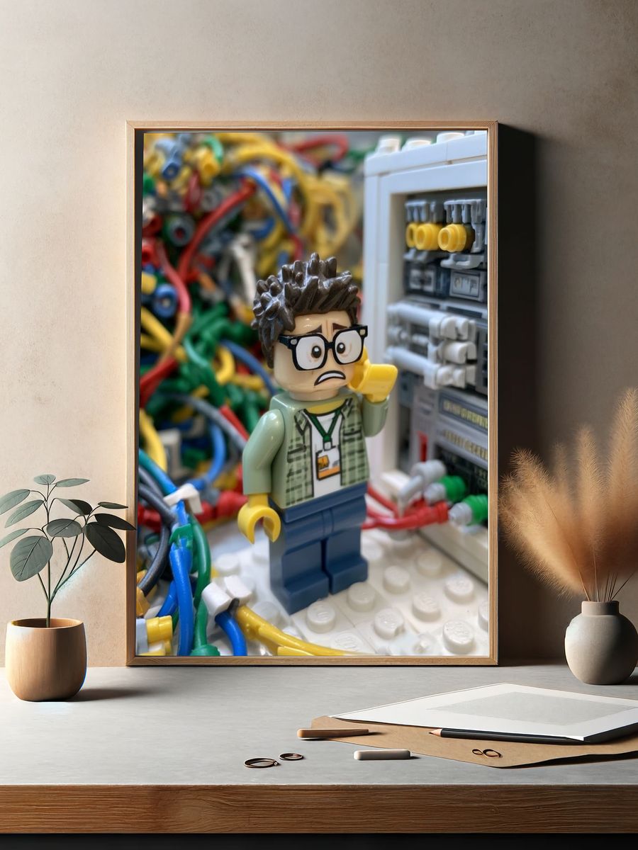 LEGO Technician Panic Photography Poster. — room view 2