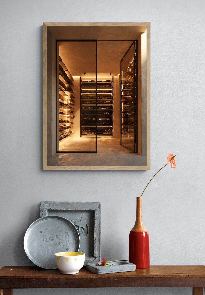 Luxury Wine Cellar Photography Poster. — room view 3