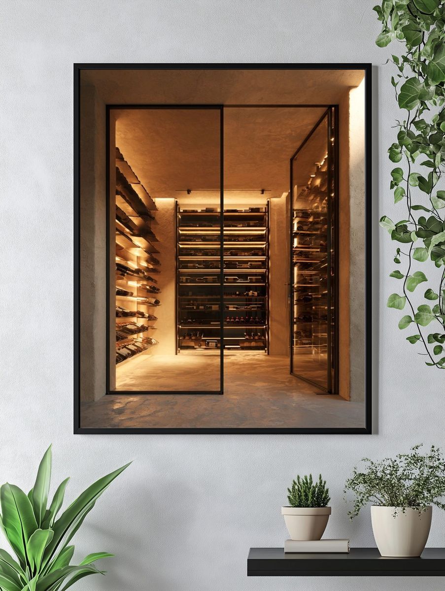 Luxury Wine Cellar Photography Poster. — room view 4