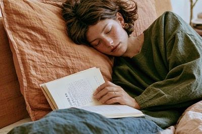 Sleeping Reader Photography Poster.
