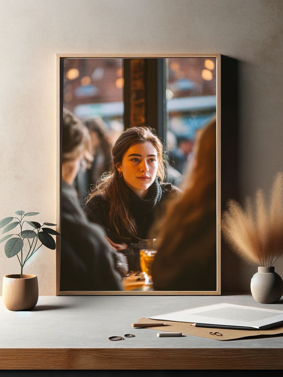 Café Portrait Photography Poster. — room view 2