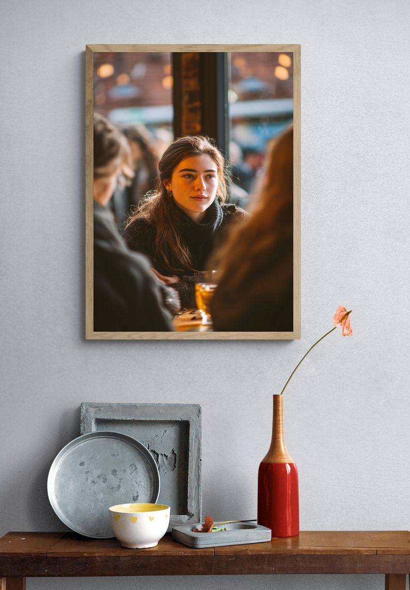 Café Portrait Photography Poster. — room view 3