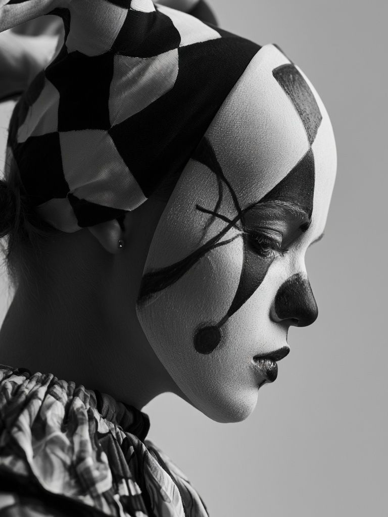 Abstract Clown Portrait Print. poster — photography art